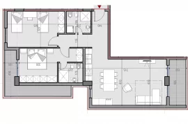 Apartament 2+1 në shitje në “Univers City”, Verkauf