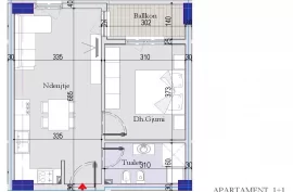 Apartament 1+1 në shitje në Kthesen e Kamzes, Πώληση