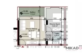 Shitet Apartament 1+1 ne Residencen Porto Lalzi, n, Eladás