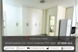 Apartament  2+1+ post parkimi Per Qira, Turdiu, Bérlés