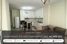 Apartament  2+1+ post parkimi Per Qira, Turdiu, Qera
