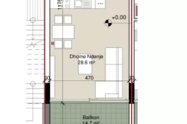 OKAZION TE GJIRI I LALEZIT…APARTAMENT 1+1, Eladás