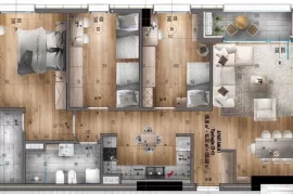 Apartament 3+1 në shitje në Risedencën “Akses Tira, Venta